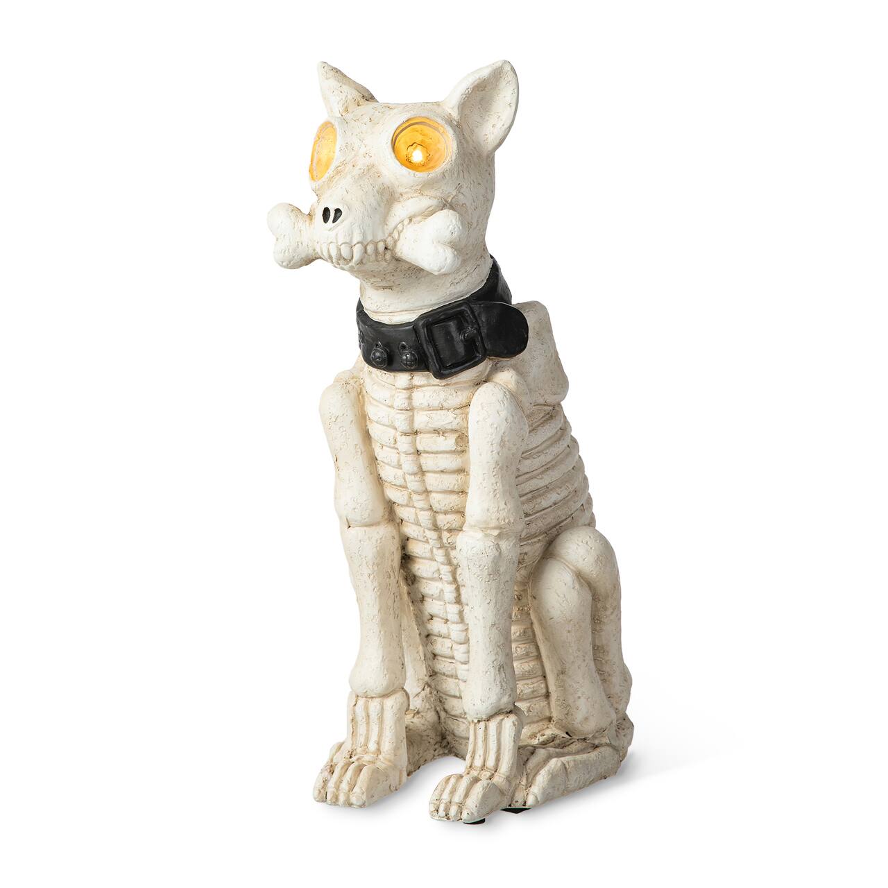 Glitzhome® 20.5" Lighted Halloween Skeleton Dog Porch Décor with Timer